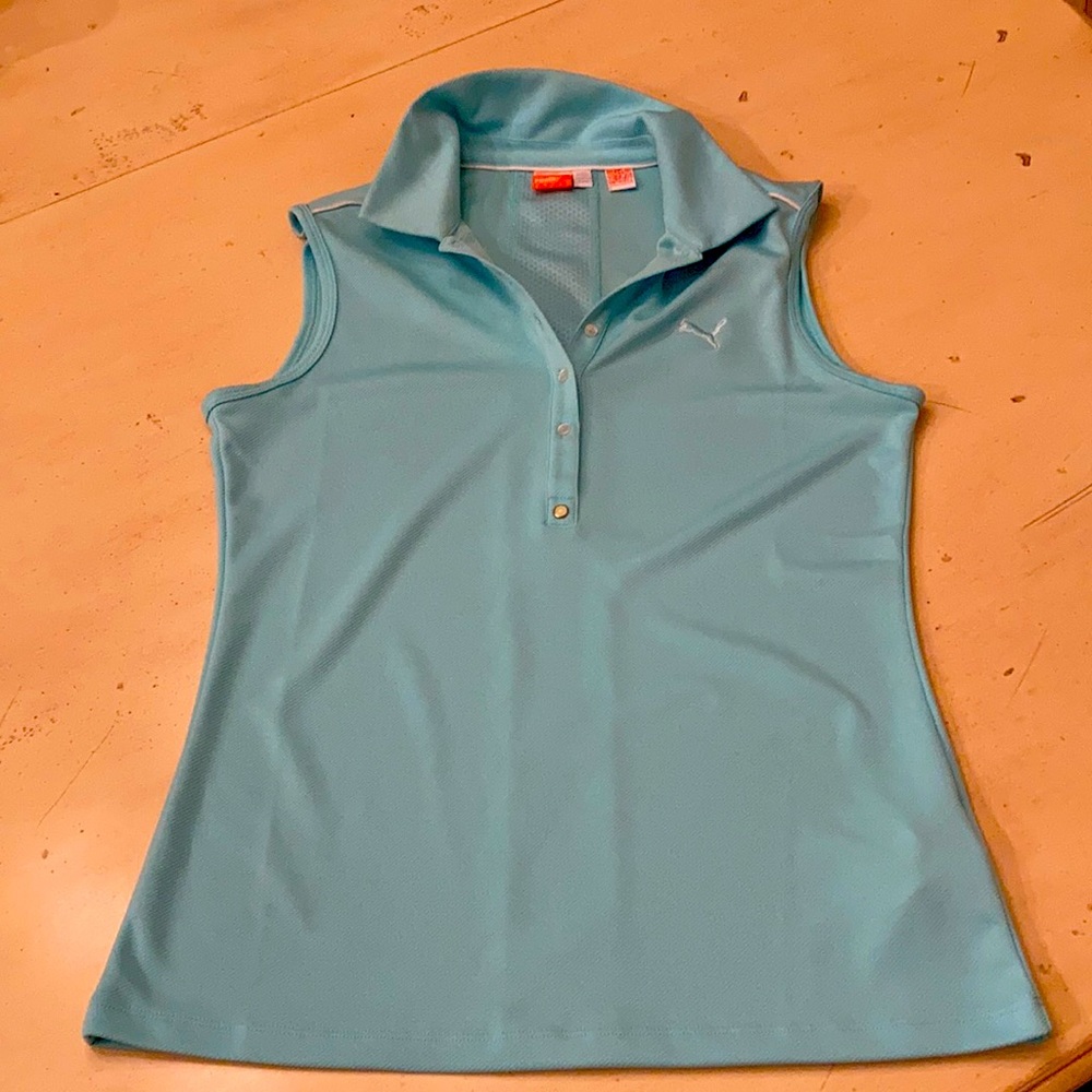 PUMA Women’s Teal Sleeveless Activewear Top (M)
